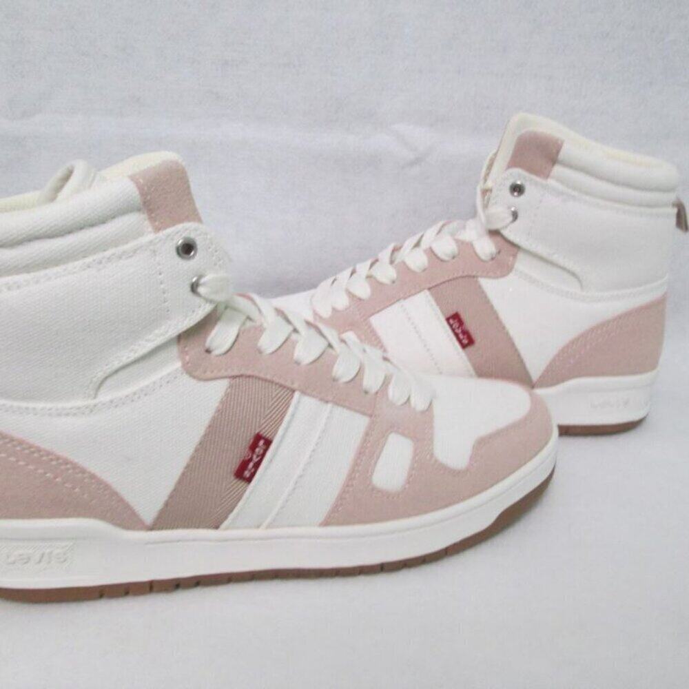 Levis Women's Basket Ball -HI-DTE Sneakers Canvas High-Top Shoes-Pink-8-NWOT - Picture 5 of 10